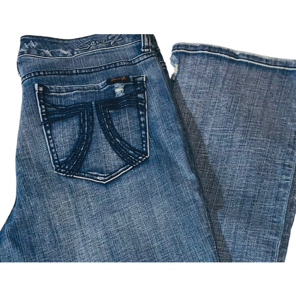Seven7 Women Jeans distressed size 12 - Picture 5 of 9